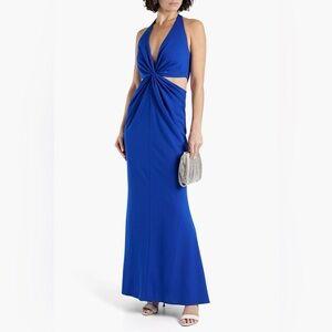 ONE33 Social Evelyn Crepe Cutout Gown Royal Blue $395. Excellent Size 2